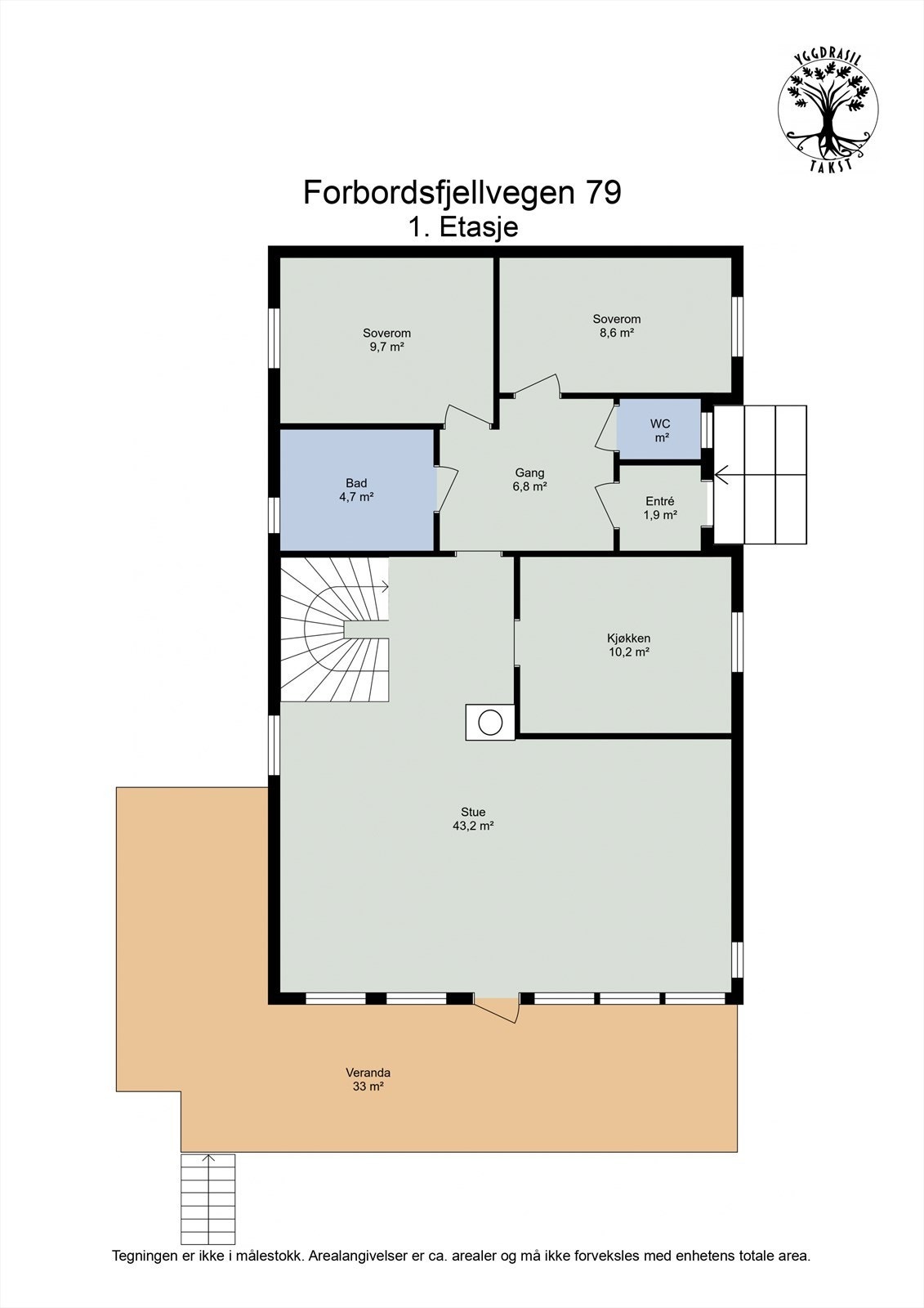 Plantegning 1. etg Galleribilde