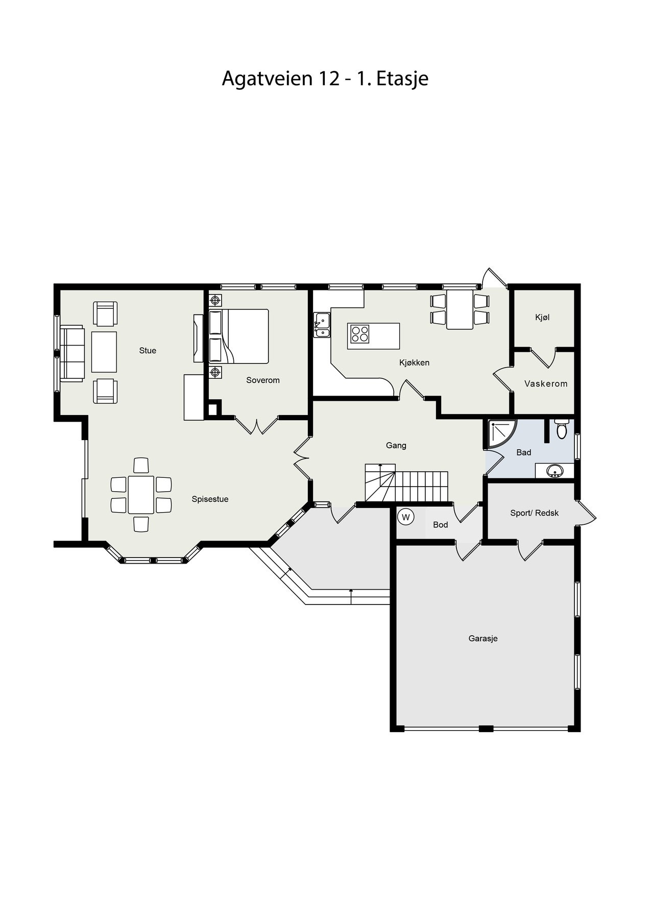 Plantegning - 1. etasje Galleribilde