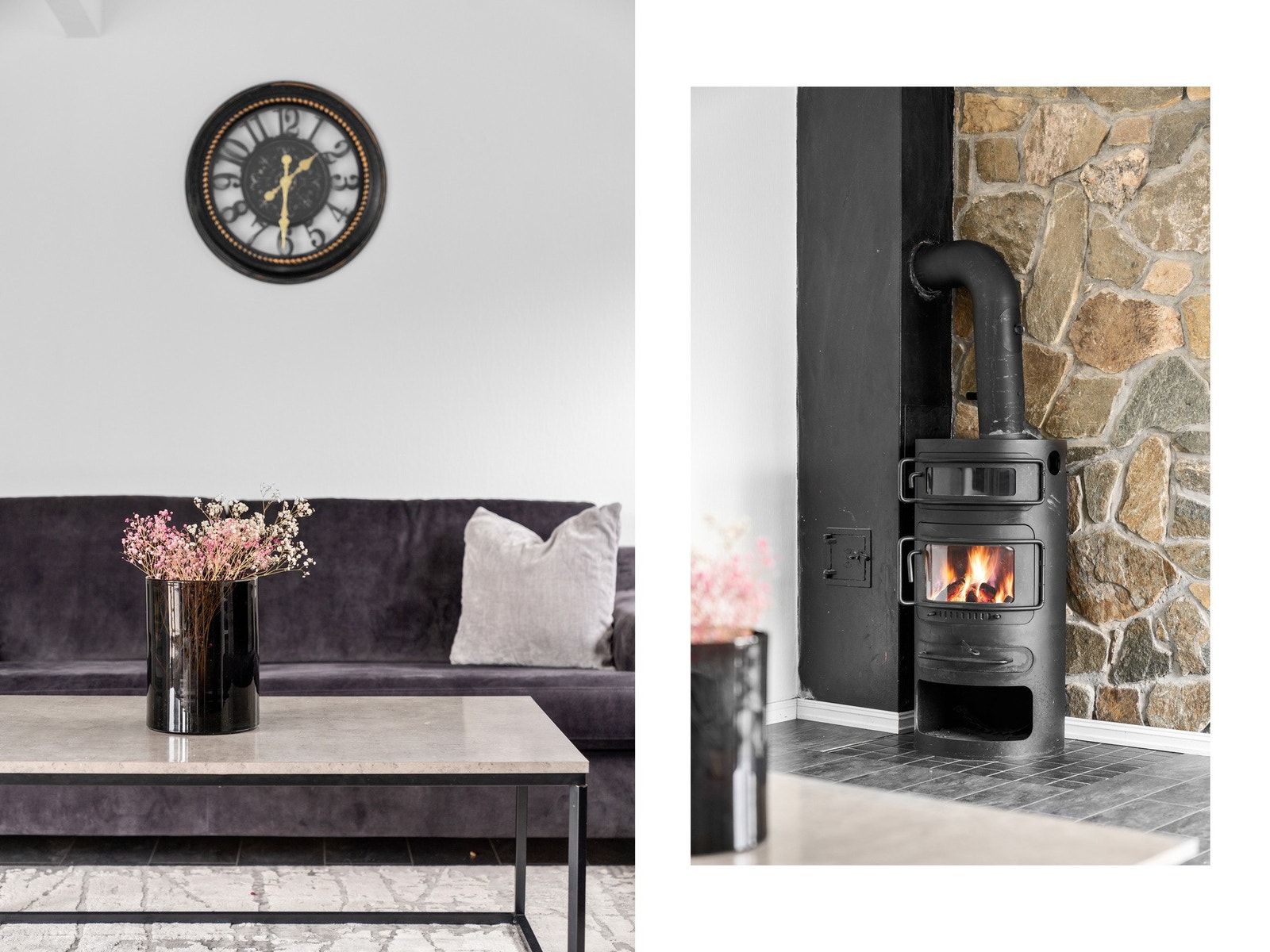 - Vedovn i stuen som bidrar til ekstra hygge på mørke høst/vinterdager - Galleribilde