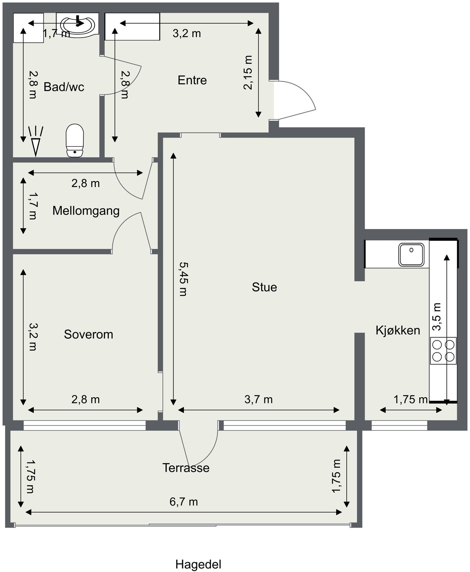 Plantegning Galleribilde