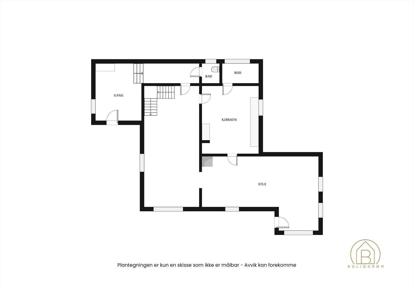 Plantegning 1. etasje. Galleribilde