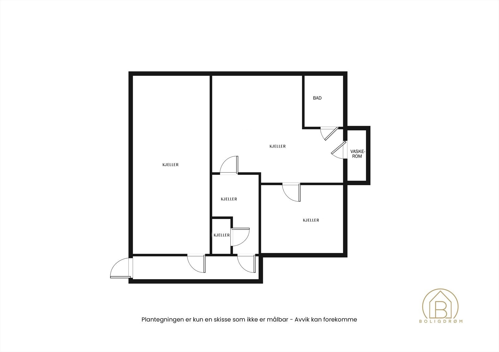 Plantegning kjeller. Galleribilde