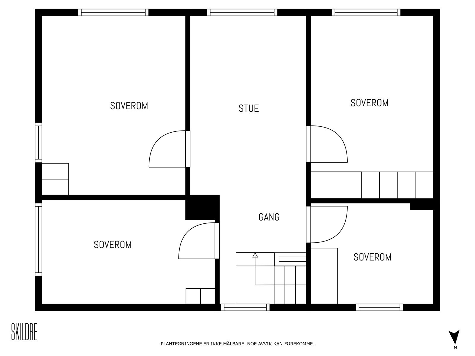 Planskisse andre etasje. Galleribilde