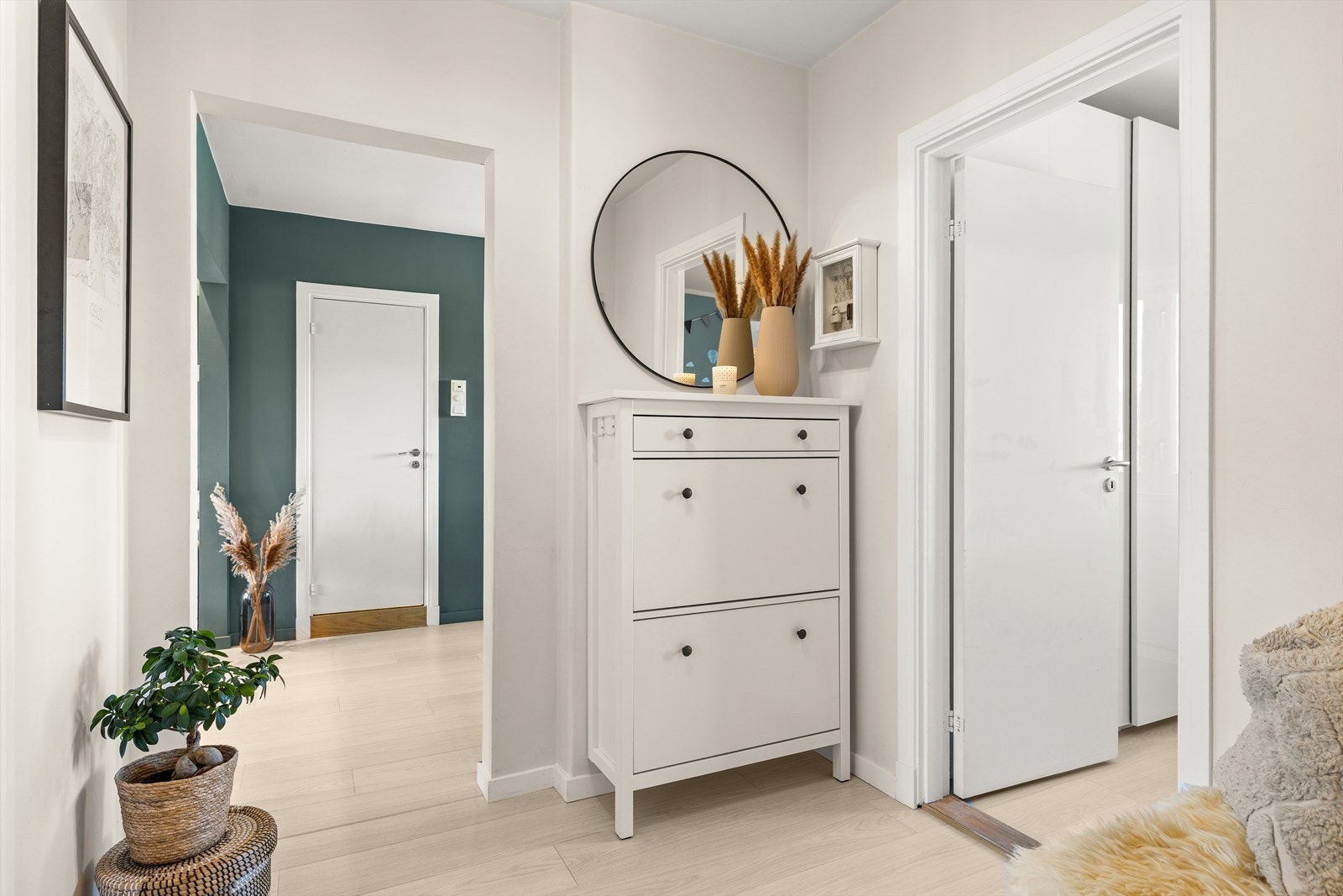 Lune og moderne fargevalg gjør det enkelt å innrede Galleribilde