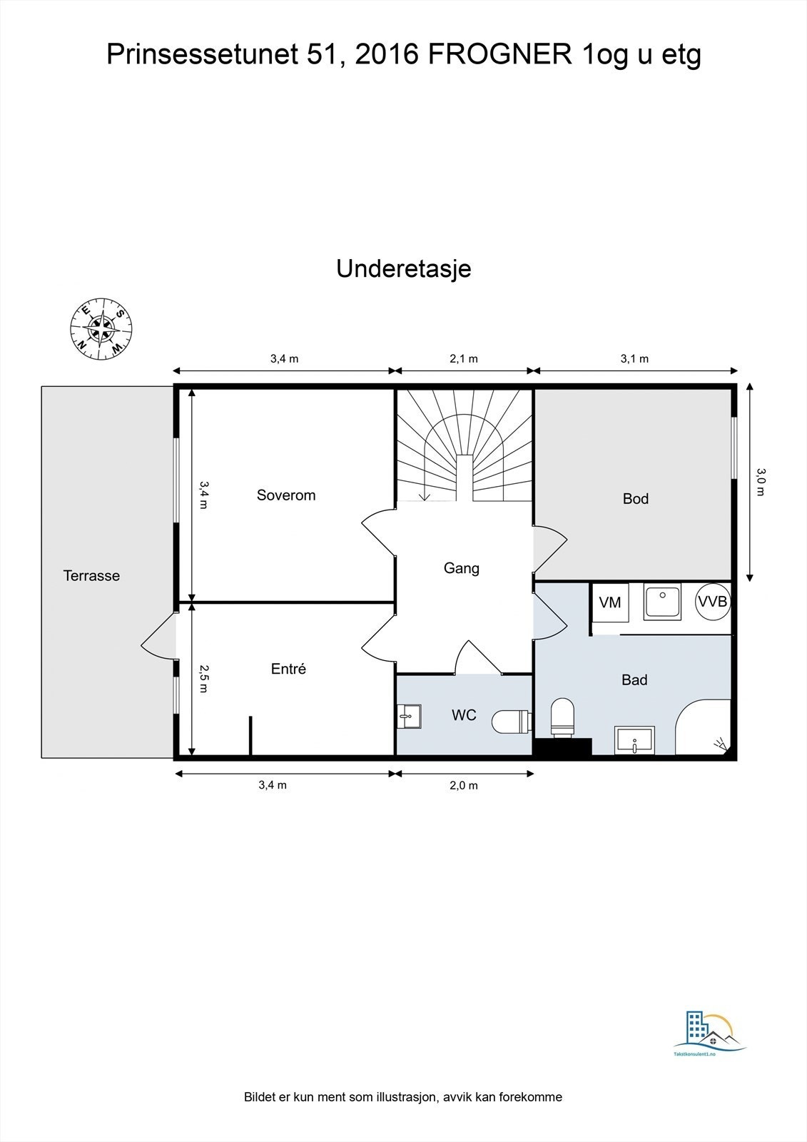 Plantegning - Underetasje Galleribilde