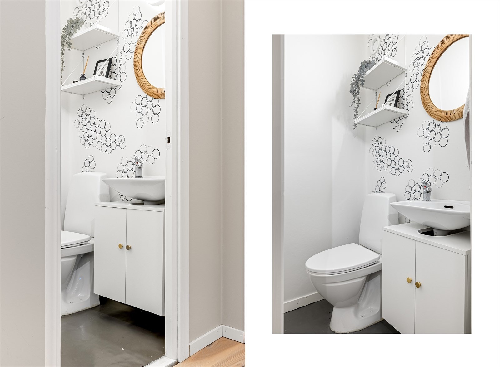 Leiligheten har et separat toalettrom Galleribilde