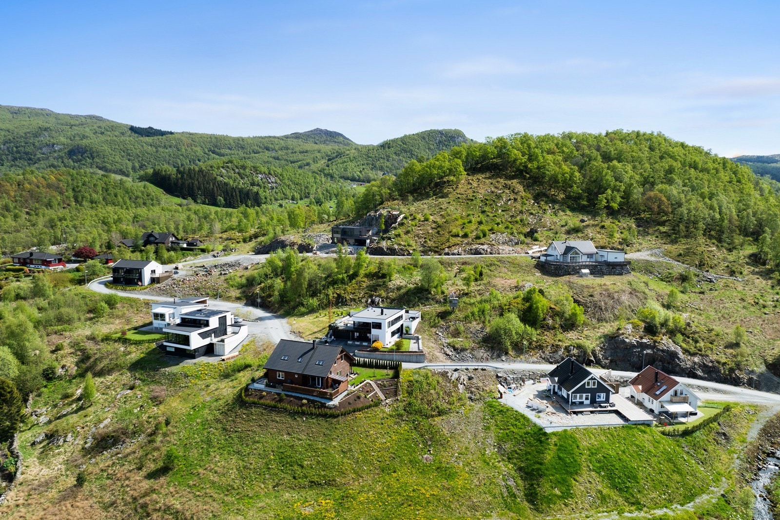 Utnyttelsesgrad på tomtene er 35% BYA. Galleribilde