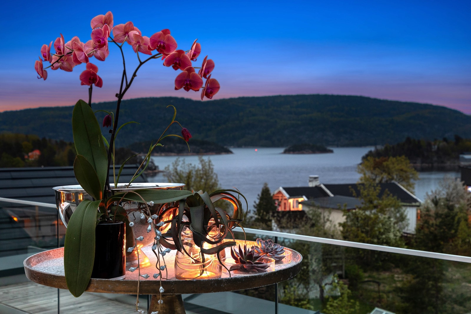 Nydelig utsikt fra takterrase Galleribilde