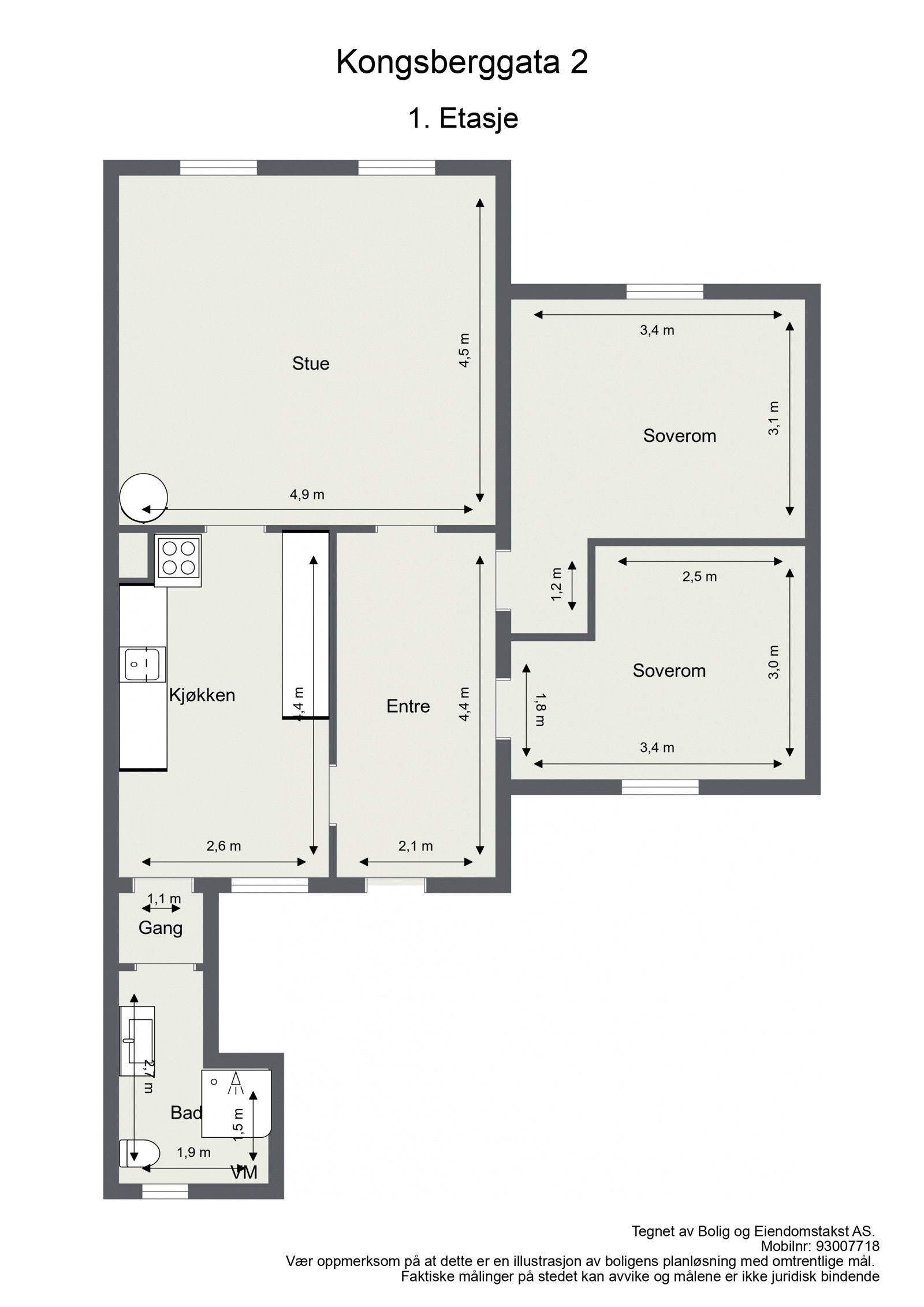 Først plantegning, så du får orientert deg litt før du ser videre. Galleribilde