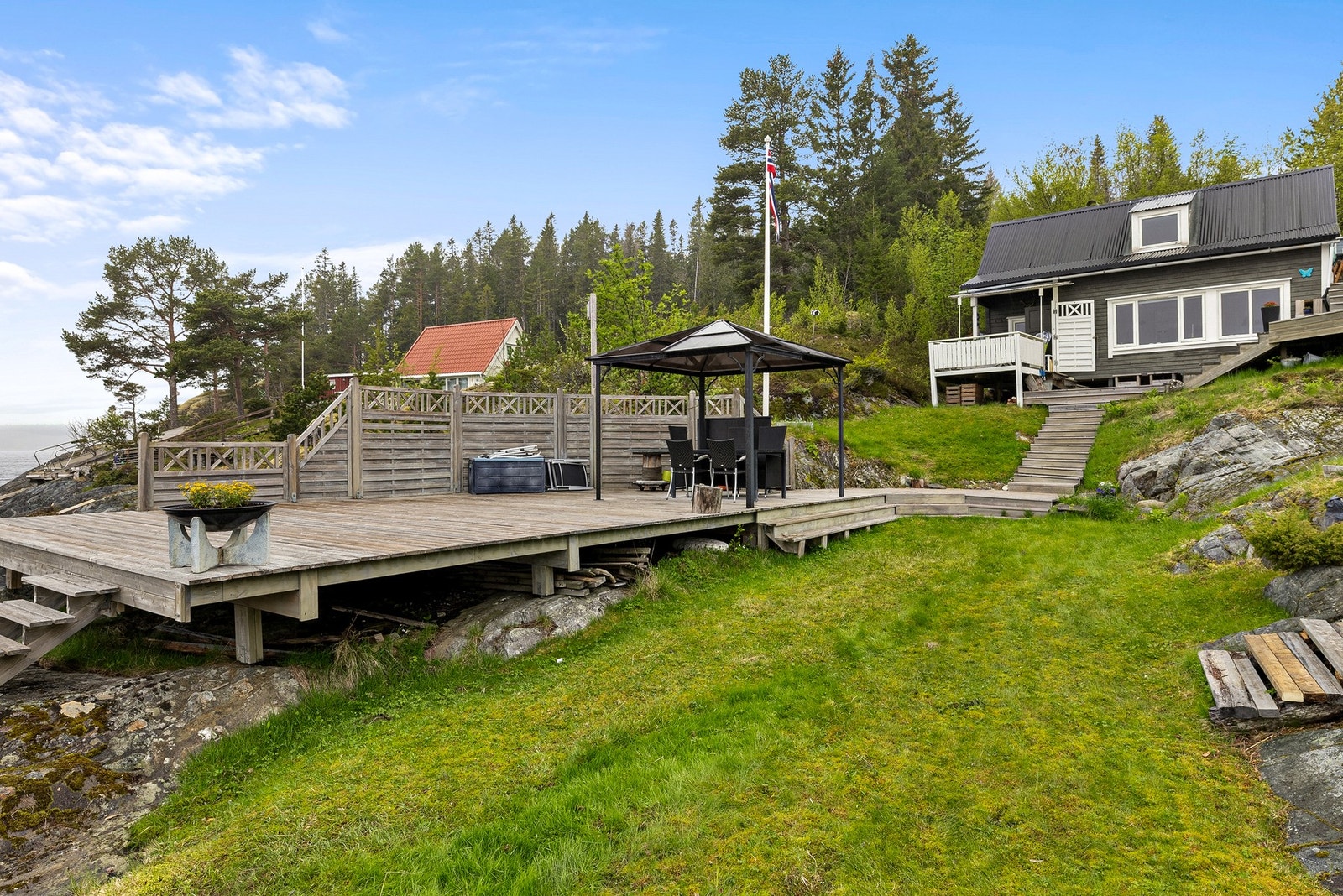 Idylliske omgivelser med fine soner for avslapning og hygge Galleribilde