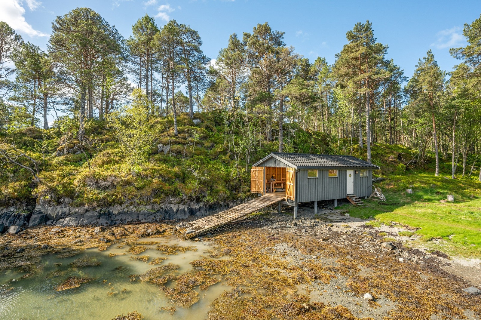 Naustet er ca 35m2. Galleribilde