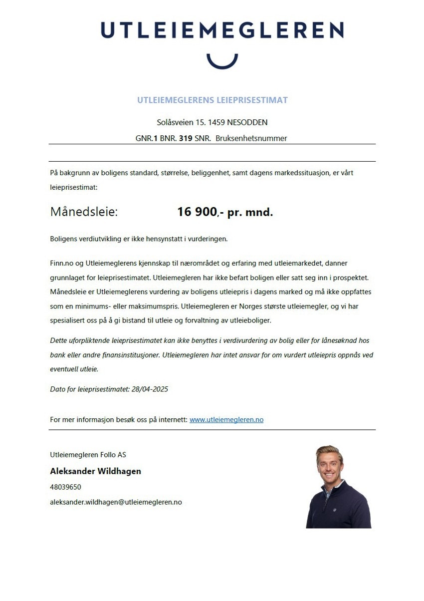 Leieprisvurdering Galleribilde