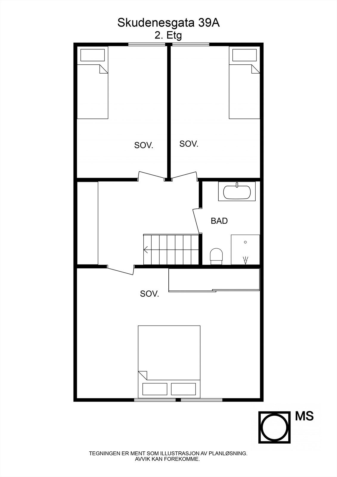 Plantegning 2. etasje. Galleribilde