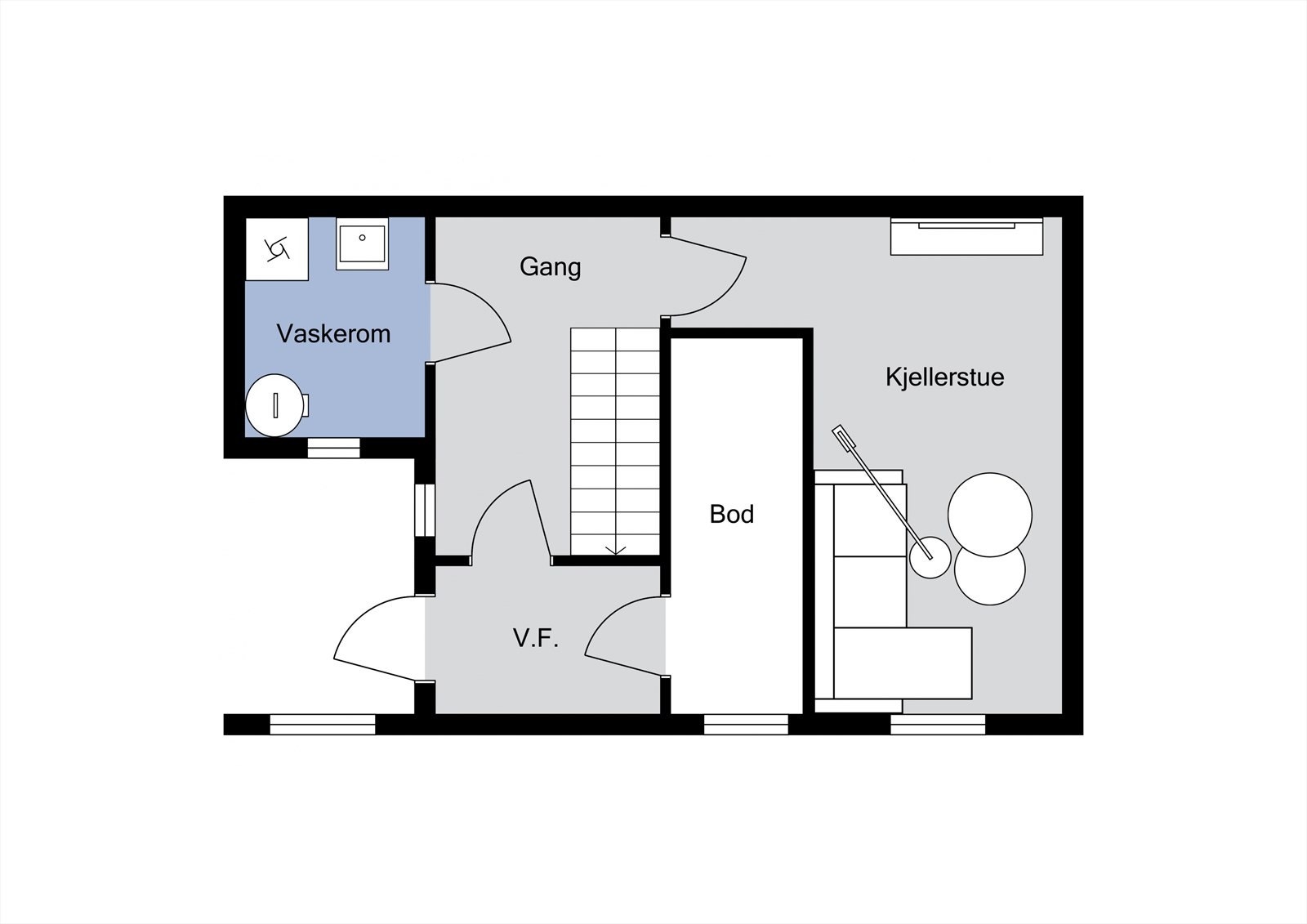 Planløsning underetasje Galleribilde