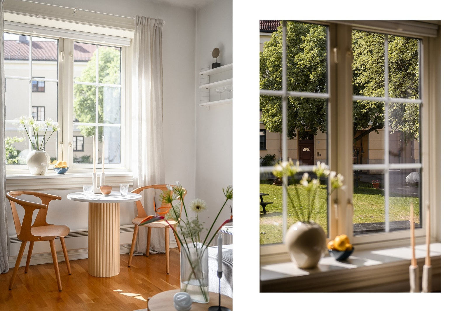 Leiligheten vender vestvendt ut mot den rolige bakgården. Galleribilde