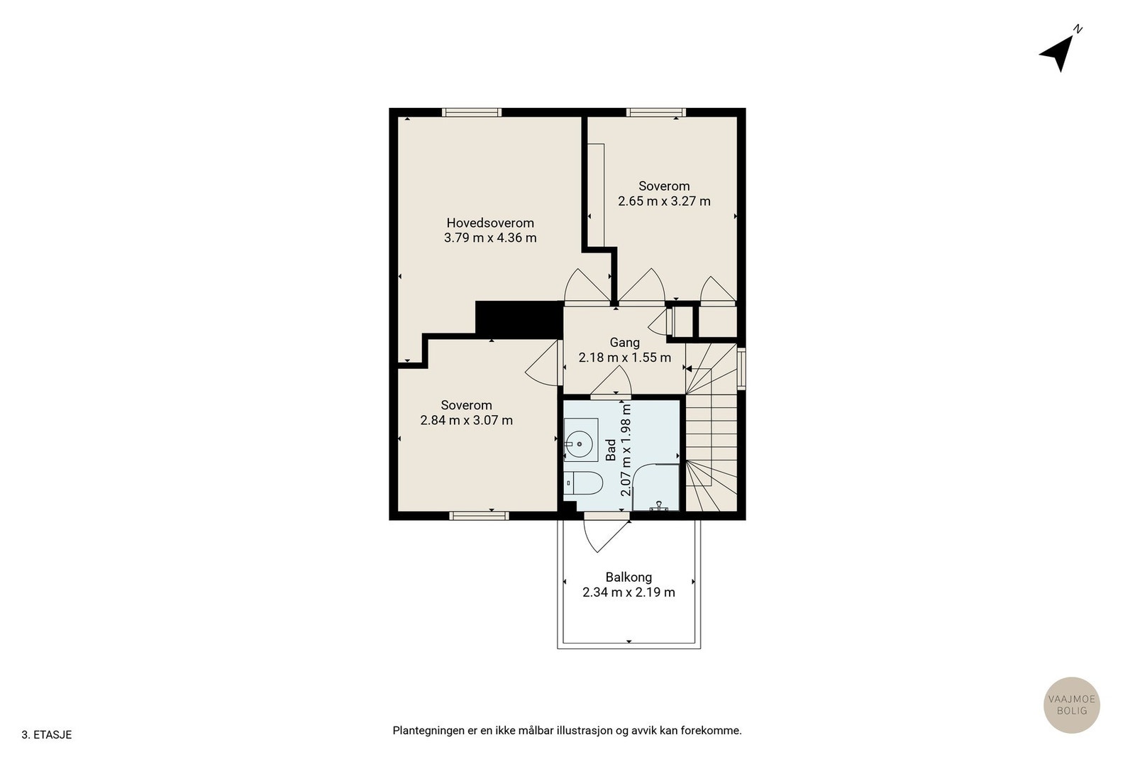 Plantegning 2. etasje Galleribilde