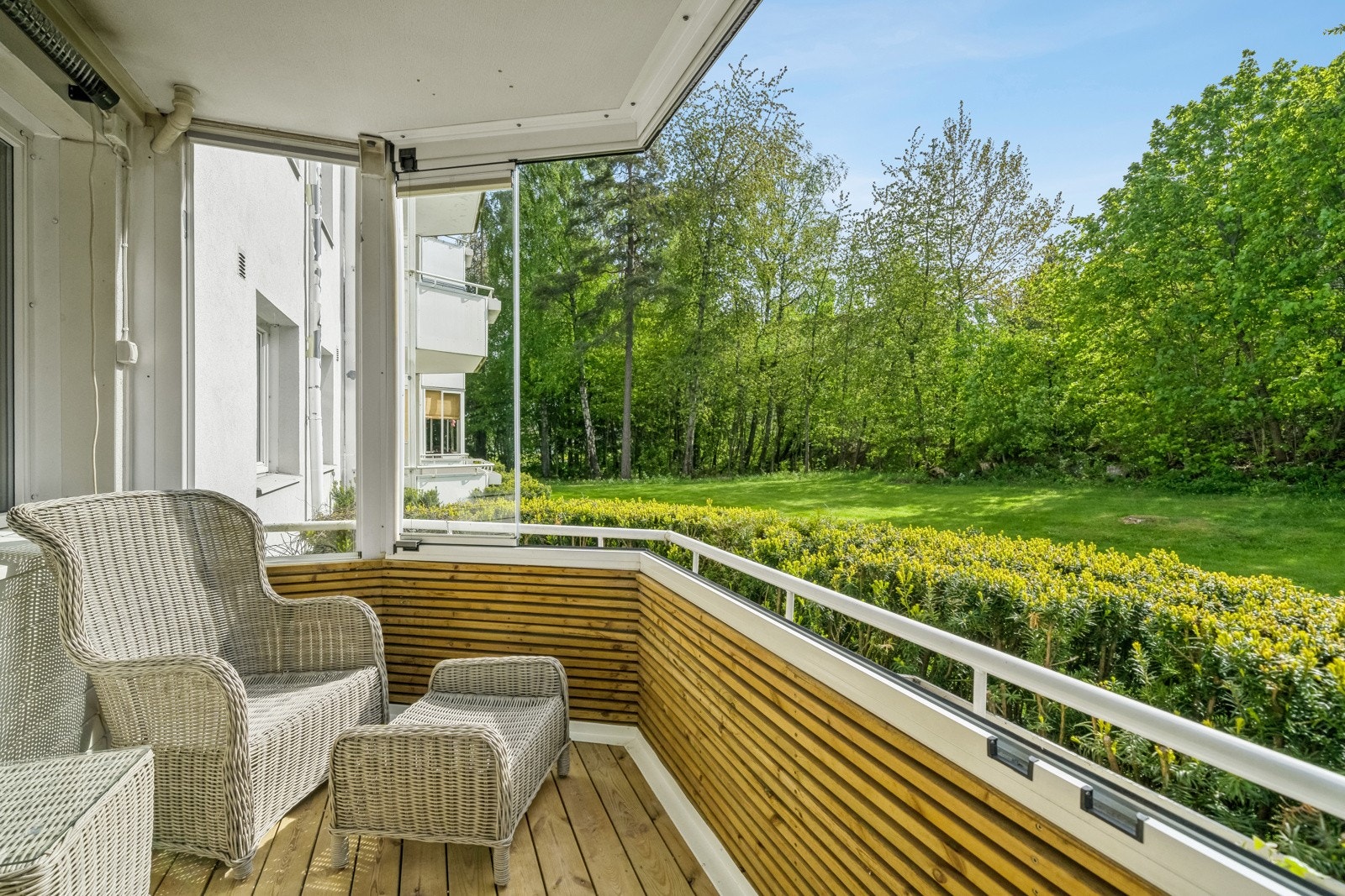 Hyggelig utsyn fra balkongen. Galleribilde