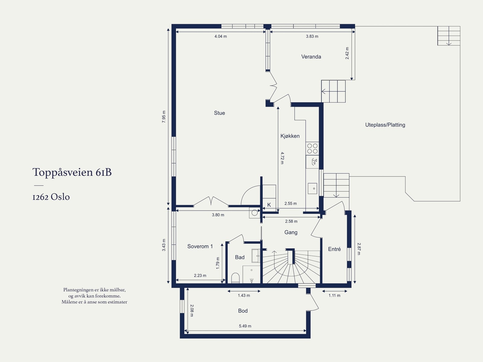 Plantegning 1. etg. Galleribilde