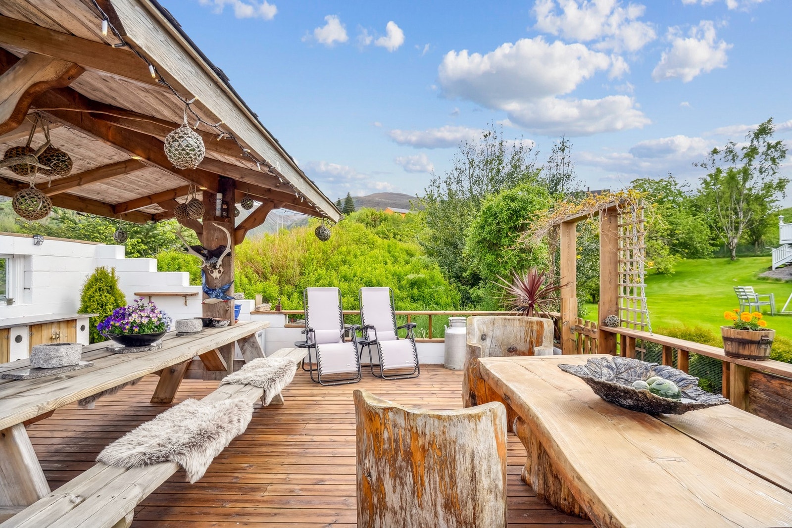 Det er lagt strøm frem til uteområdet Galleribilde