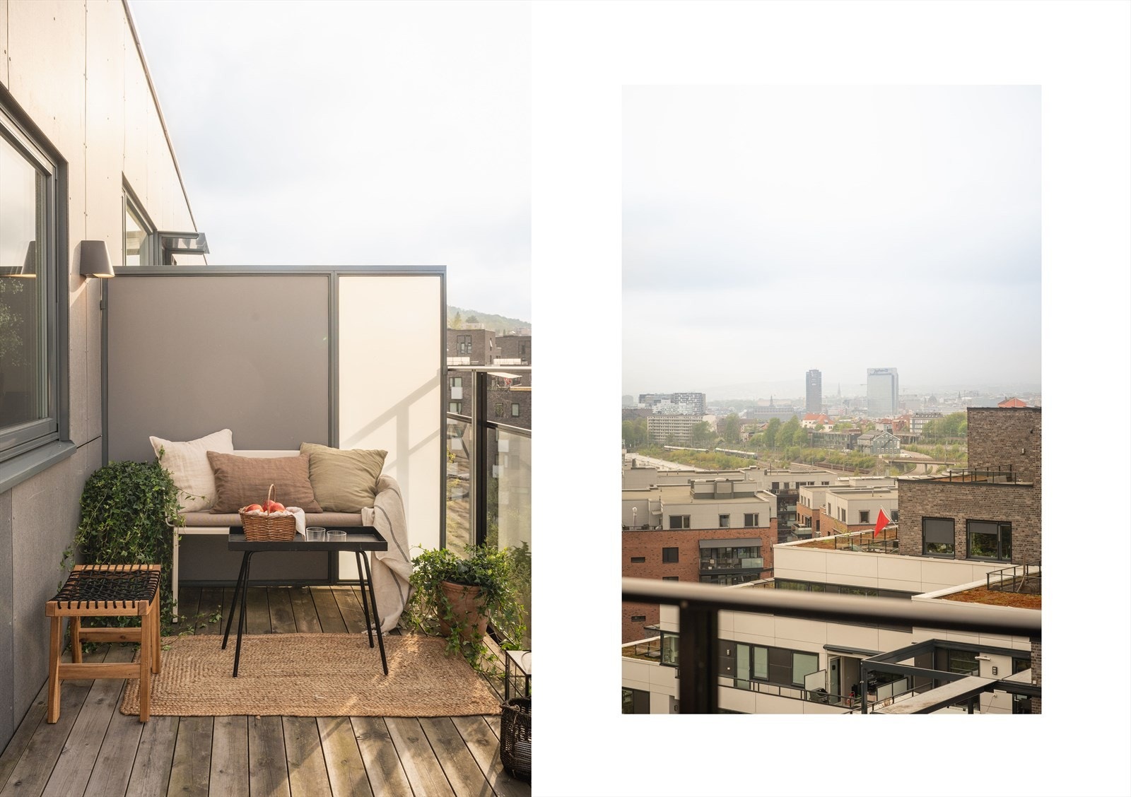 Fra leiligheten nyter du en fantastisk utsikt mot Holmenkollen, Vålerenga Kirke og Postbygget. Utsikten gir en herlig følelse av å bo høyt og fritt. De store vinduene lar deg ta inn utsikten fra både stue og soverom. Galleribilde