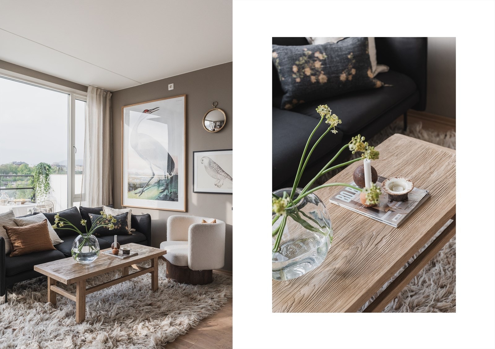 Stuen er lys og innbydende med store vindusflater som gir fantastisk utsikt og naturlig lysinnslipp. Galleribilde