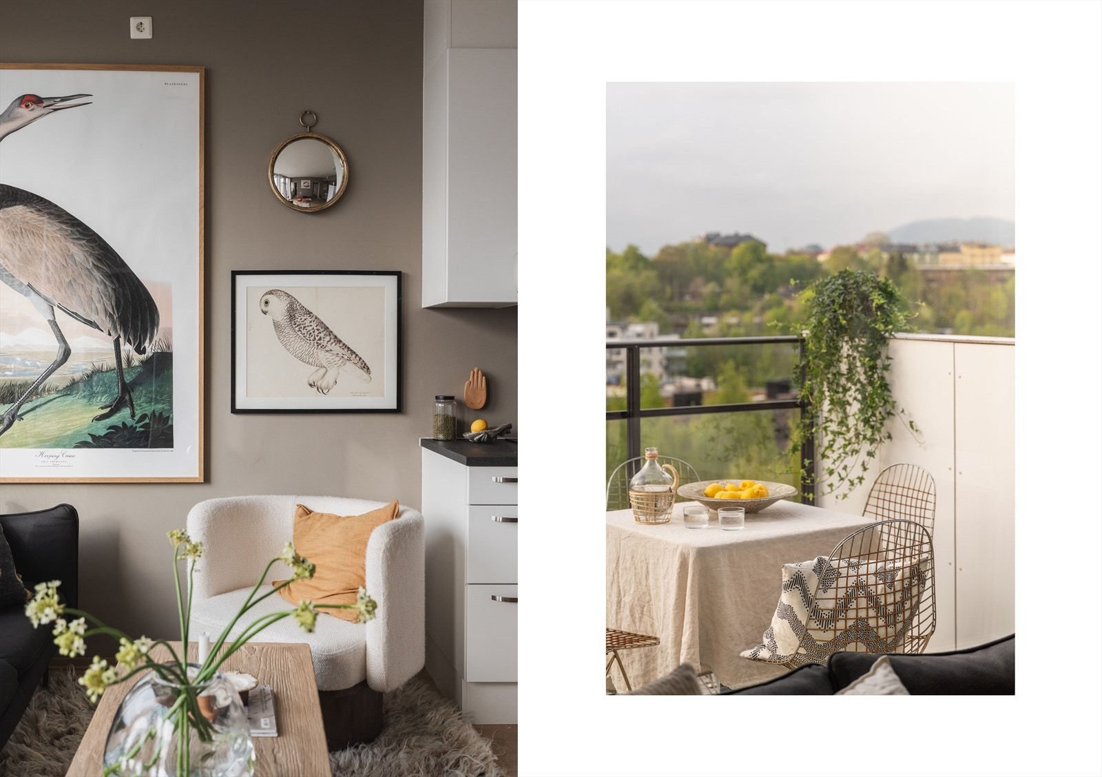 Direkte utgang til balkongen gjør stuen til et naturlig knutepunkt i leiligheten. Galleribilde