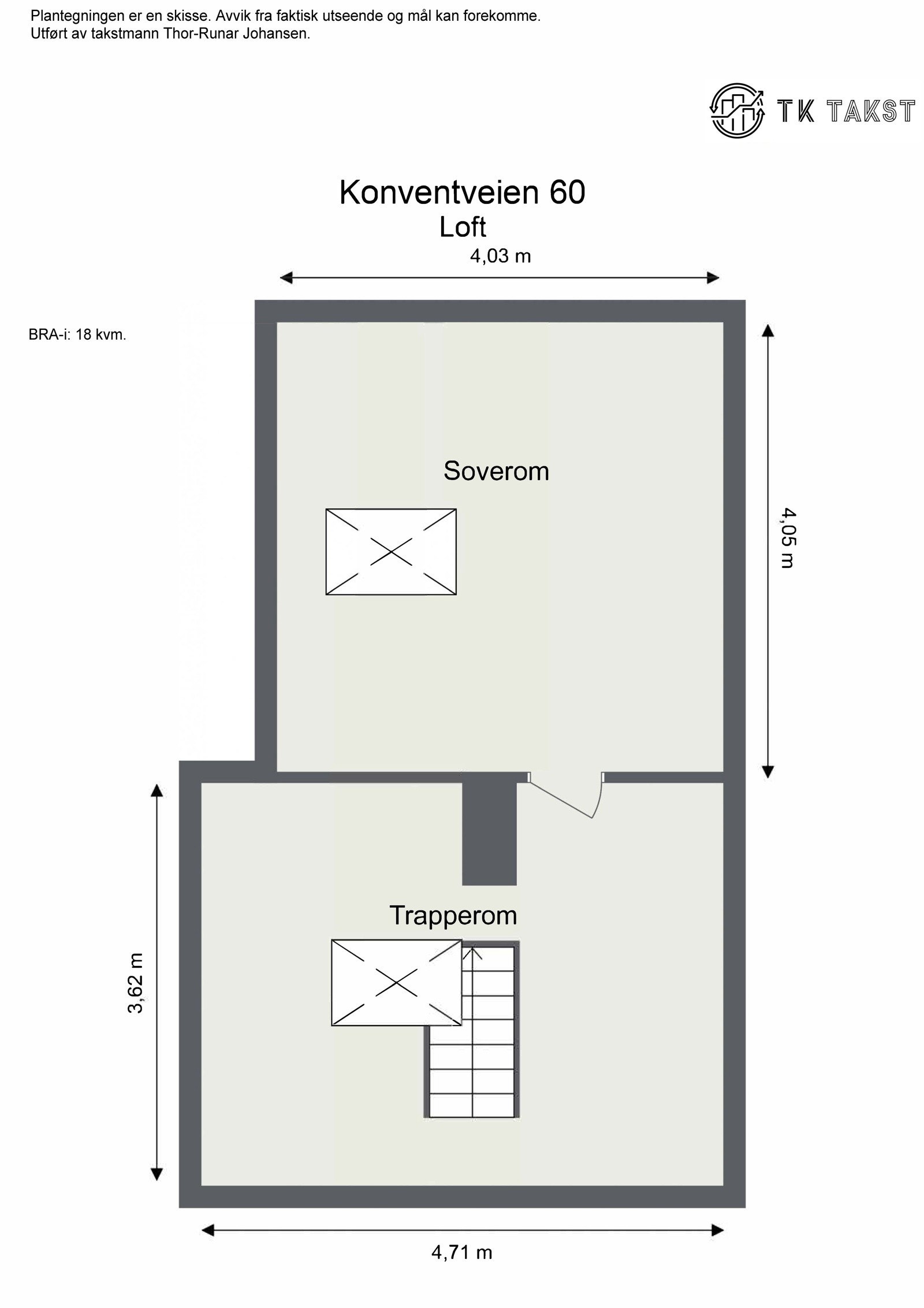 Plantegning loft Galleribilde