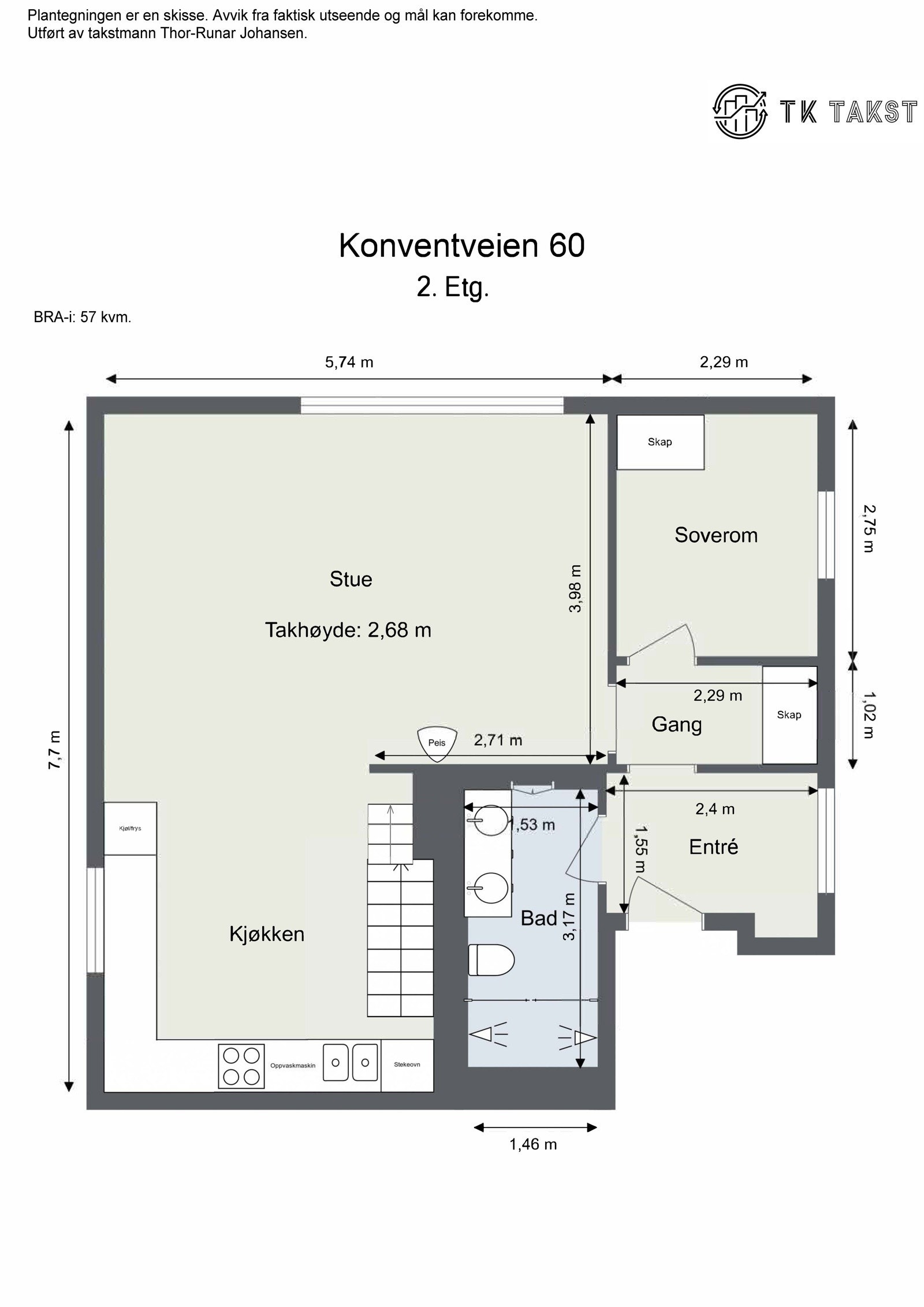 Plantegning 2. etasje Galleribilde