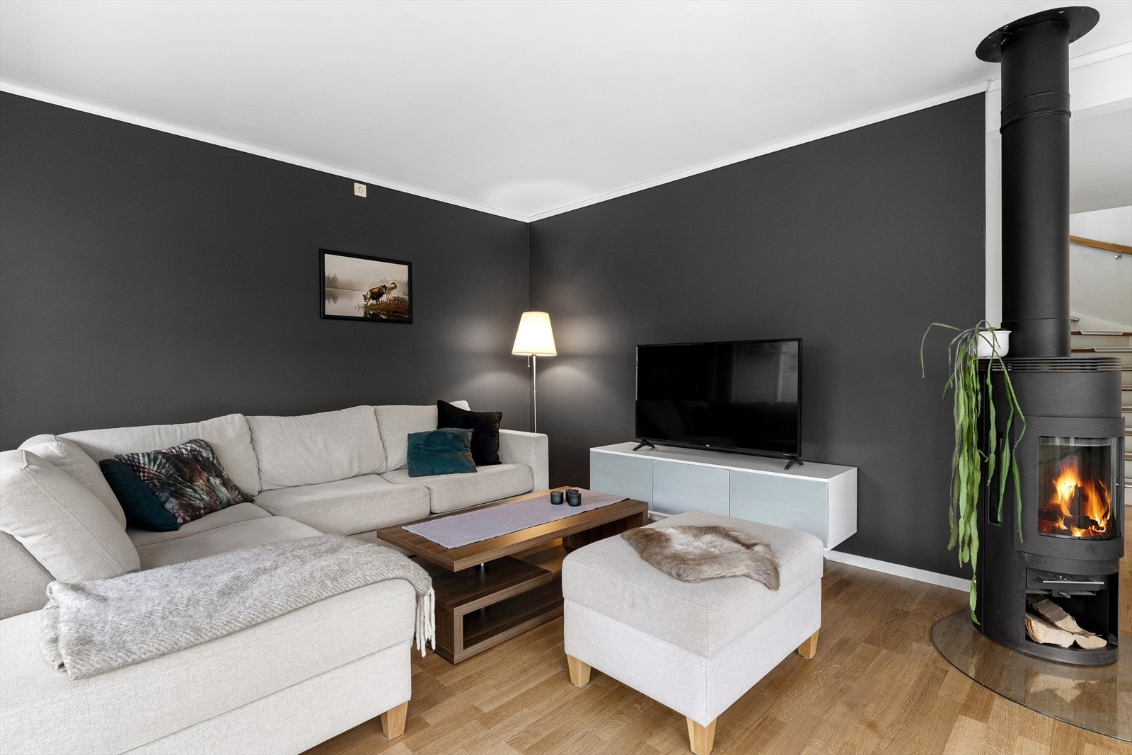 En hyggelig peis sørger for både god stemning og varme. Galleribilde