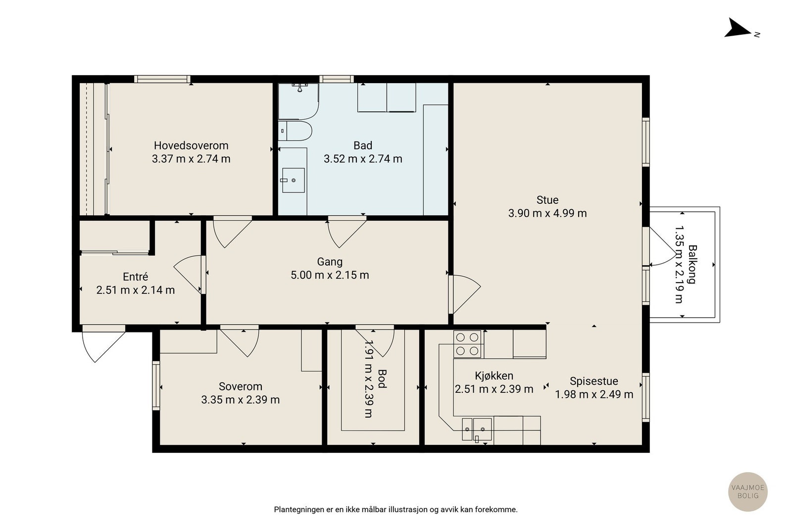 Gjør deg kjent med boligens planløsning Galleribilde