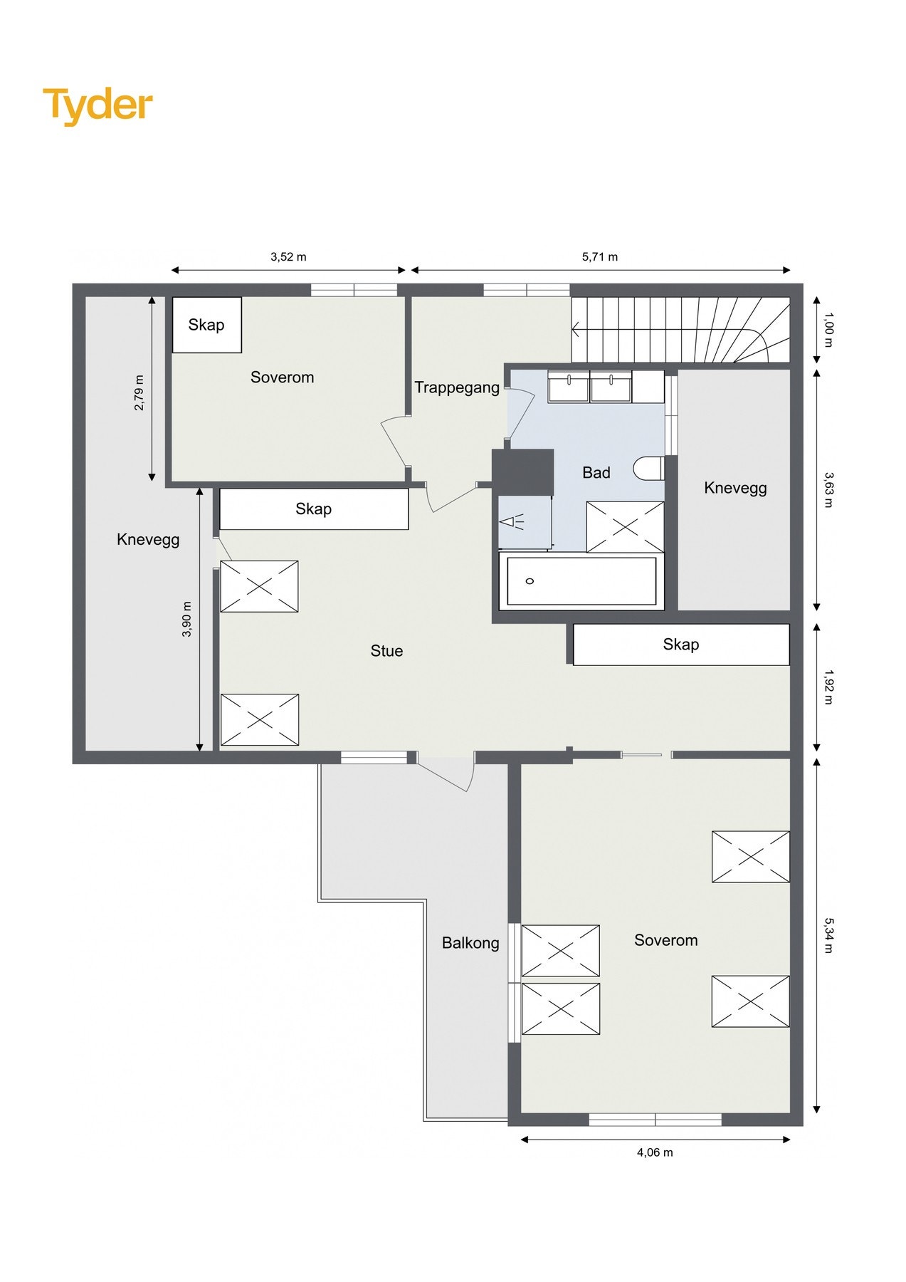 Plantegning 2. etasje Galleribilde