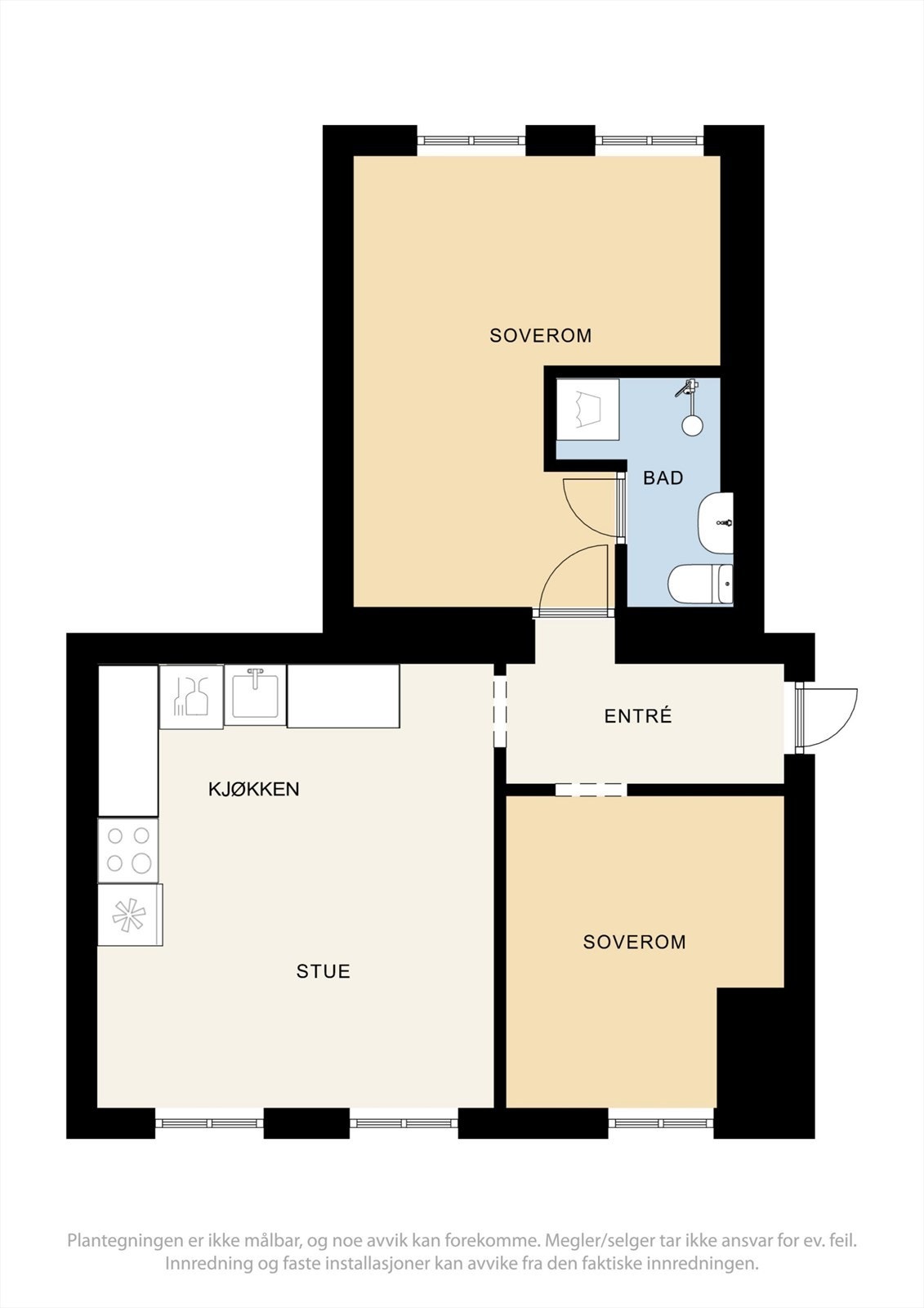 Alternativ planløsning. Galleribilde