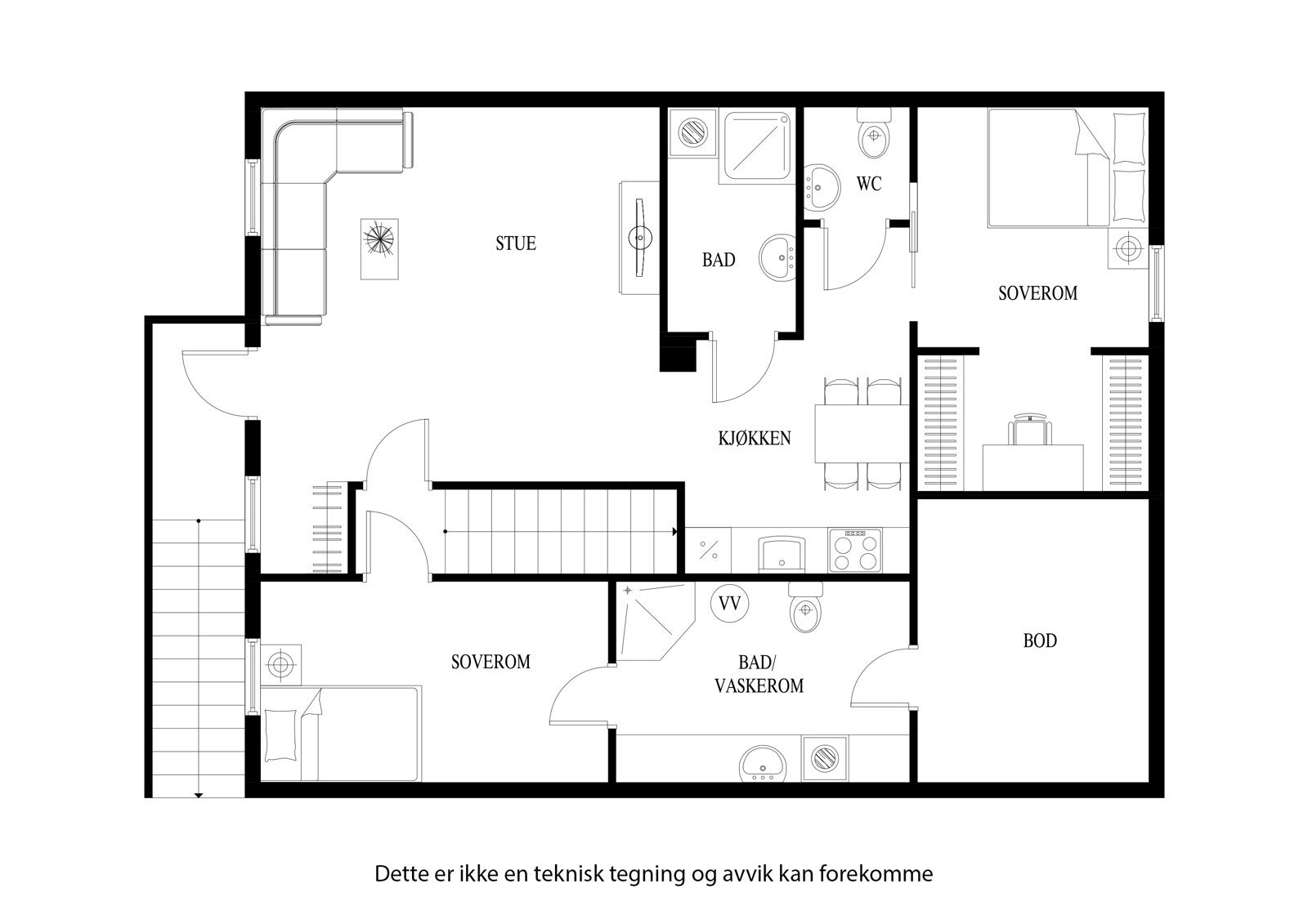 Plantegning underetasje Galleribilde