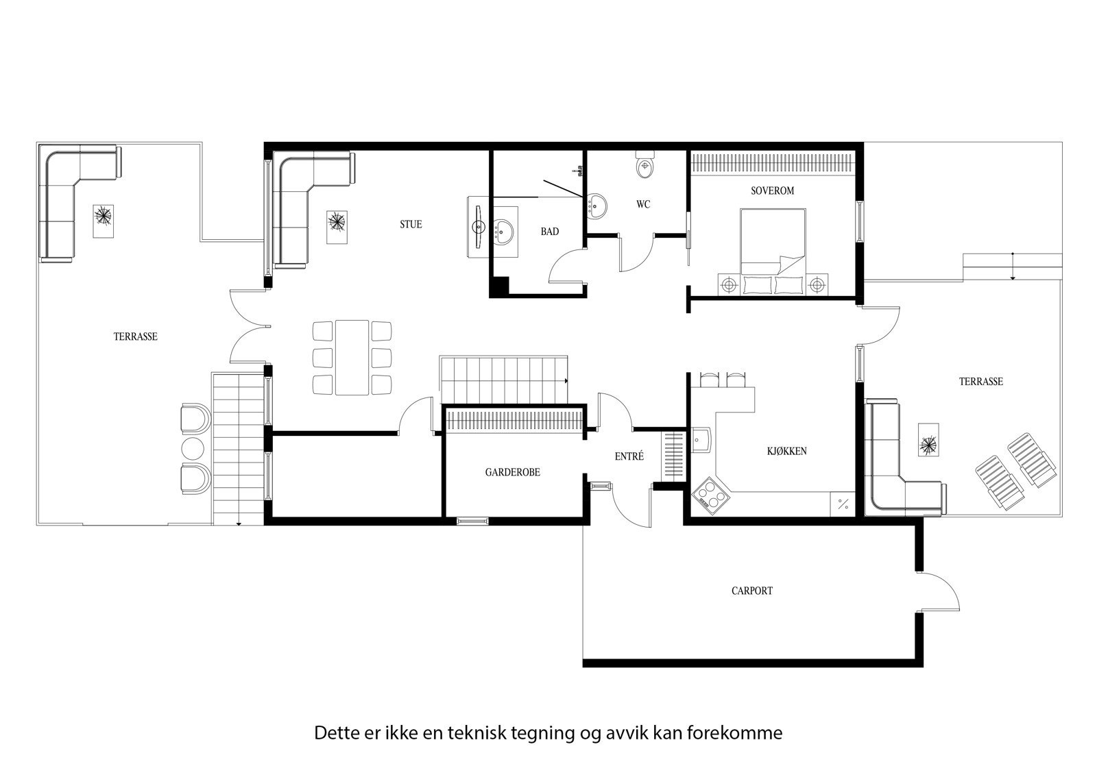 Alternativ plantegning hovedetasje Galleribilde