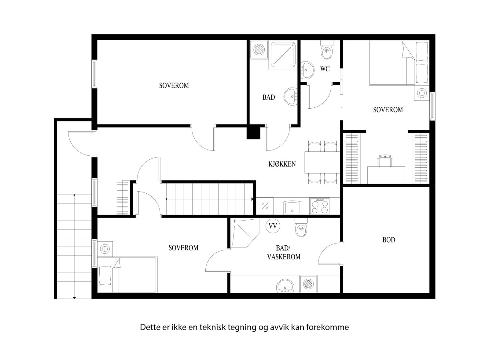 Alternativ plantegning underetasje Galleribilde