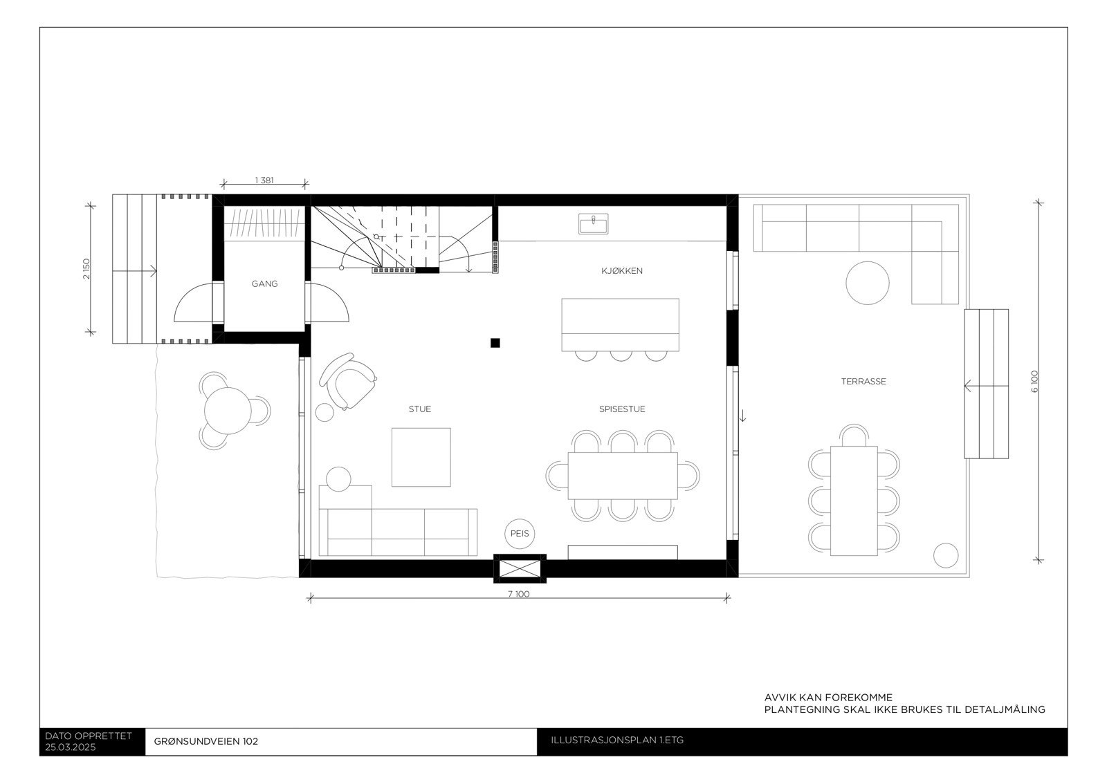 Plantegning - 1. etg Galleribilde