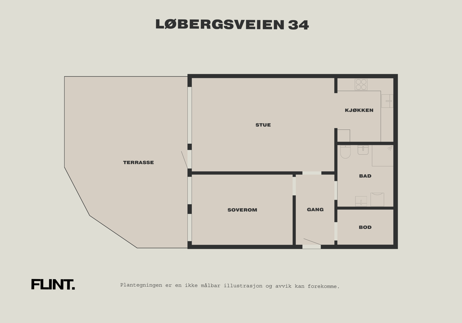 Plantegning - Løbergsveien 34 Galleribilde