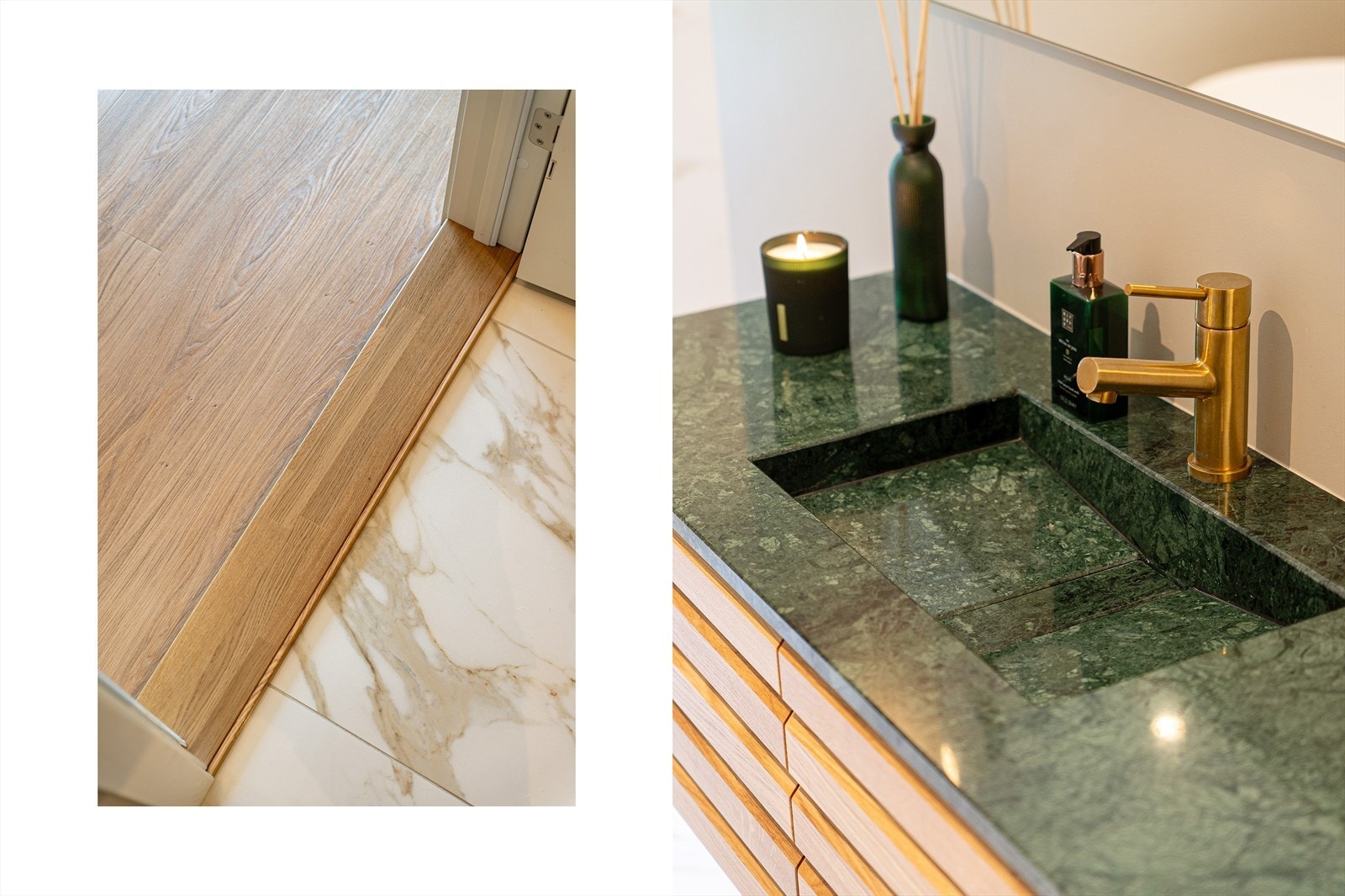 Flott vask/benkeplate i granitt - Levert og spesialbygget av Skattkjær skifer Galleribilde