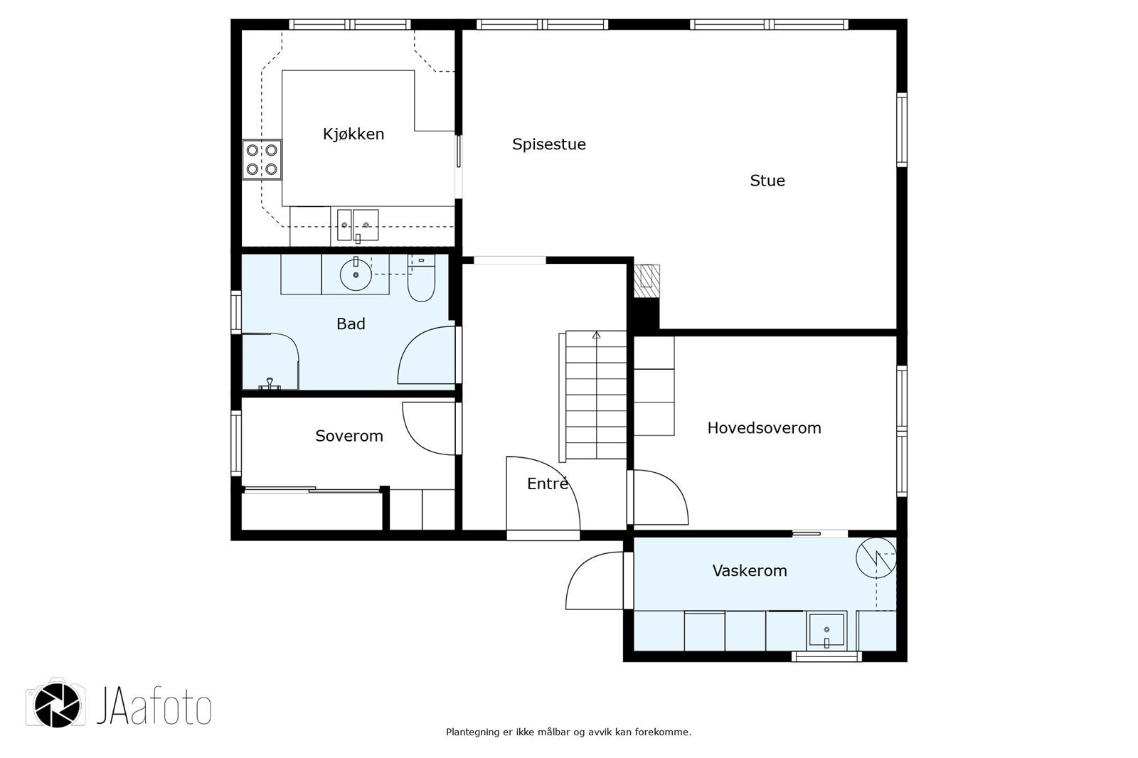Plantegning 1. etasje Galleribilde