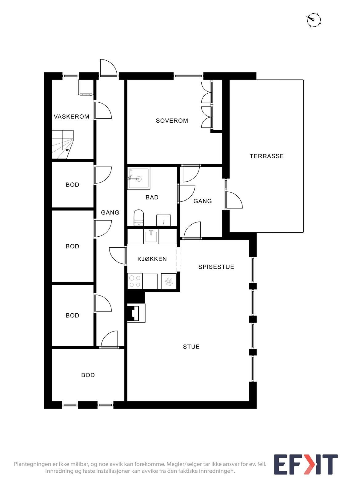 Planløsning over sokkeletasjen. Galleribilde