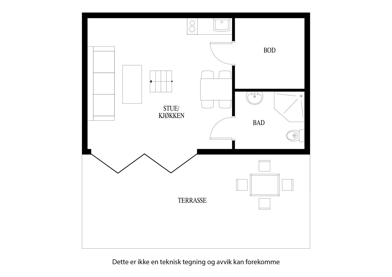 Planløsning for annekset Galleribilde