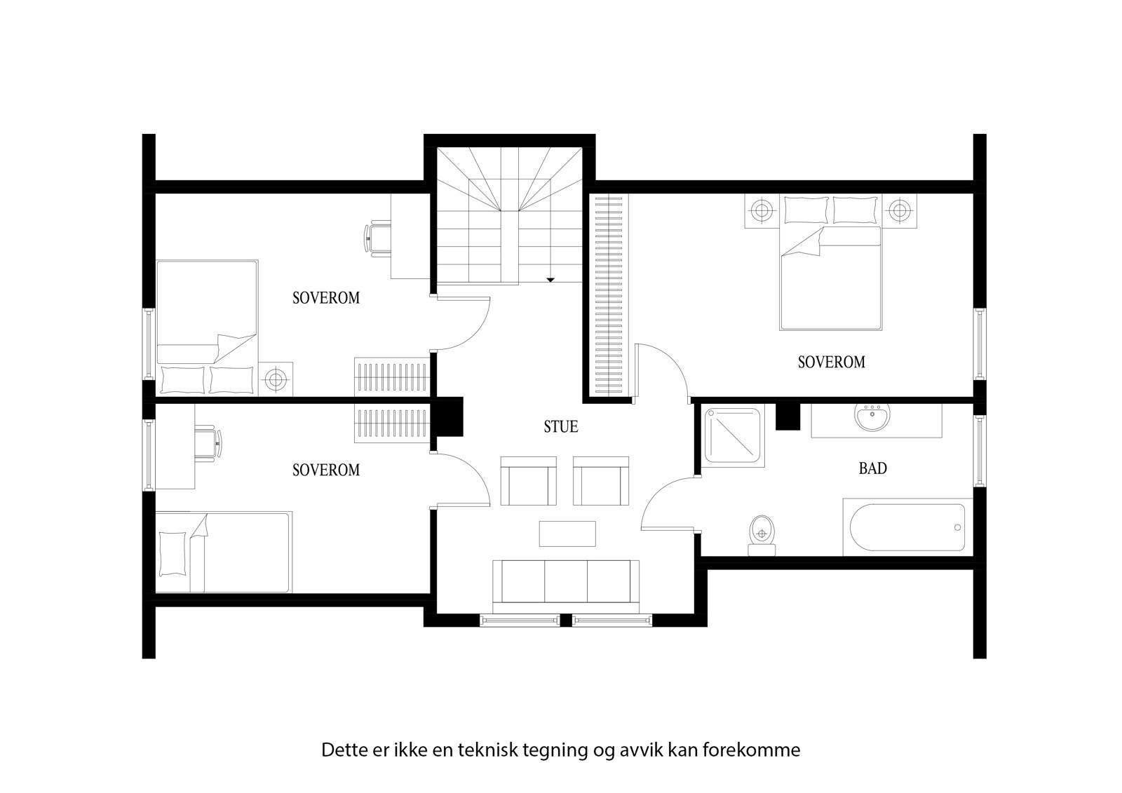 Planløsning for 2.etasje Galleribilde