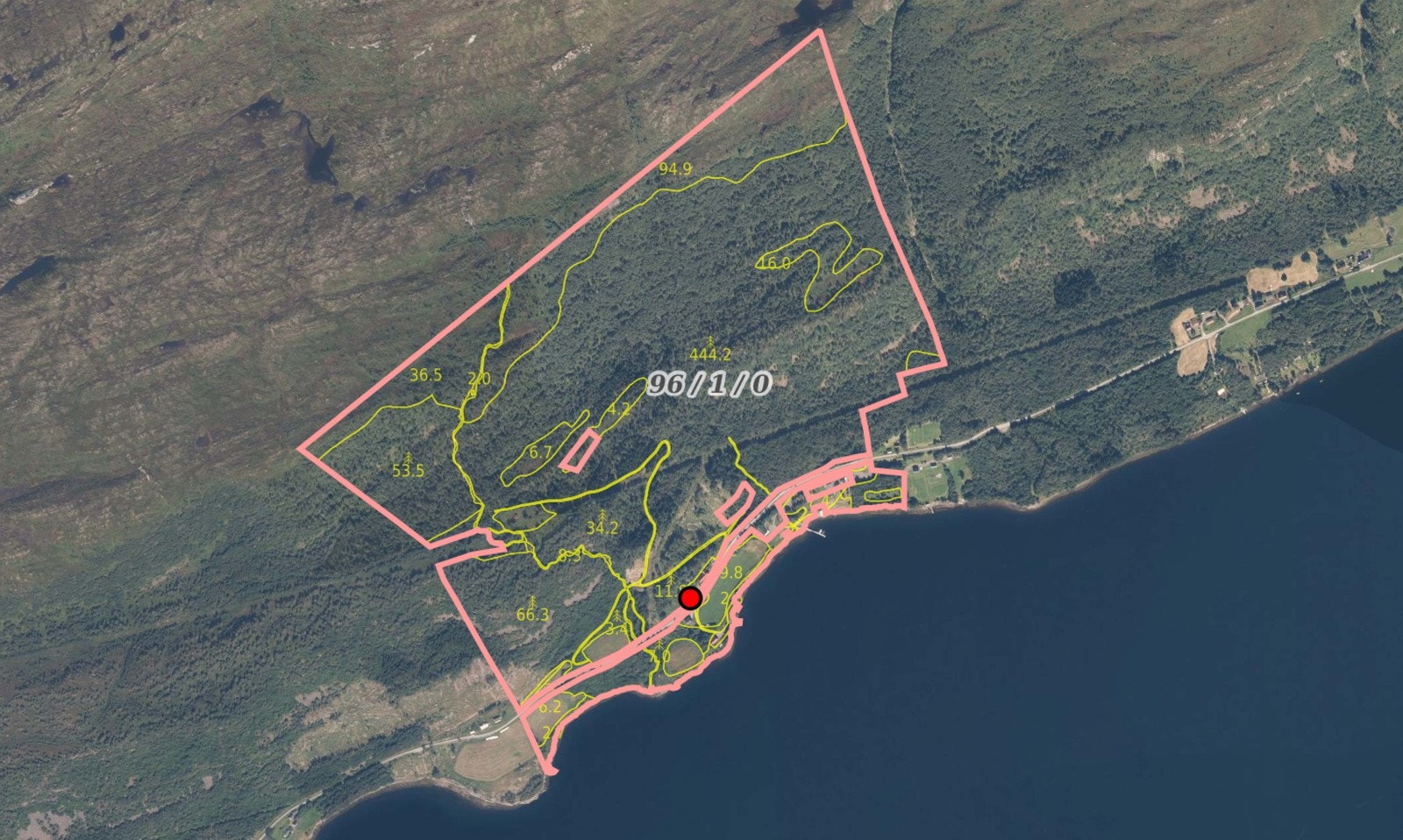 Gårdskart over eiendommen Galleribilde