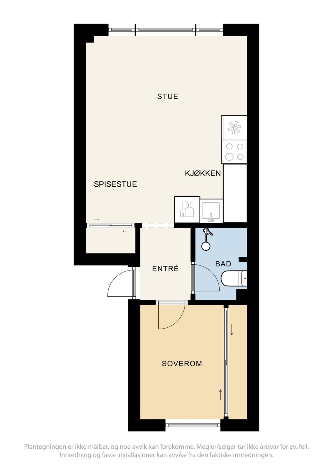 Boligen har en arealeffektiv og god planløsning. Galleribilde