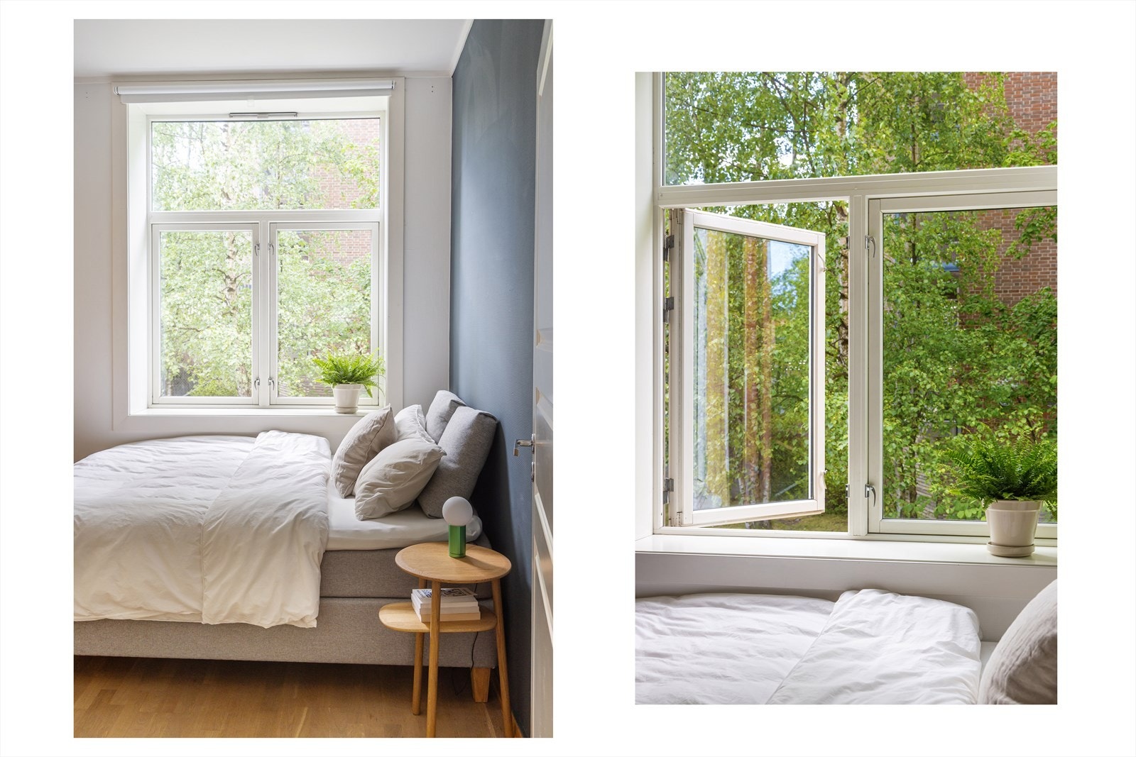 Store vindusflater sikrer godt med lys og luft. Frodig og fint utsyn. Galleribilde