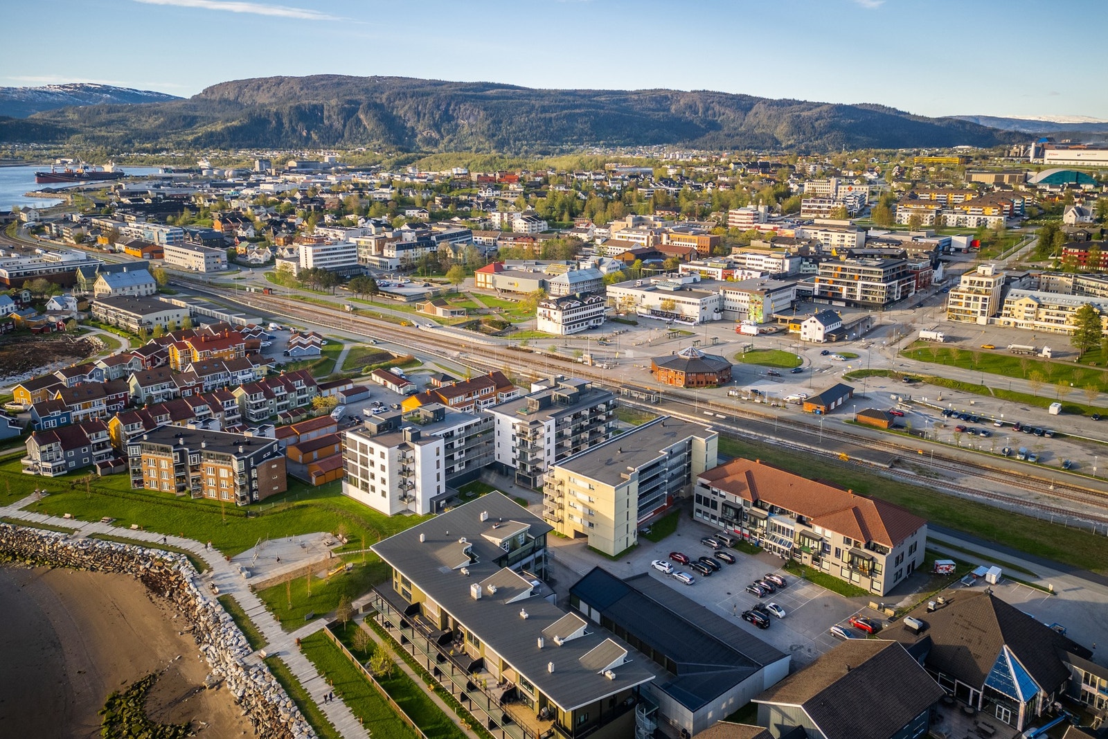 Søndre felt er både skjermet, nært fjorden og sentrumsnært, på en og samme gang. Galleribilde