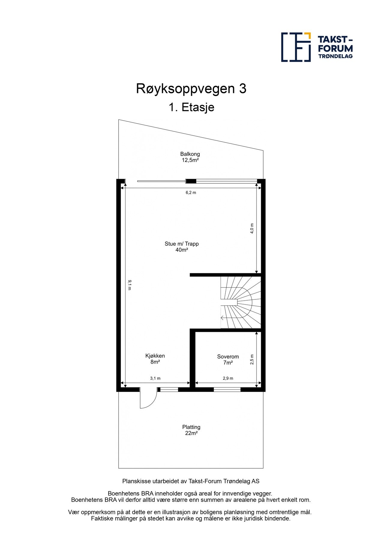 Planskisse 1. etasje. Galleribilde