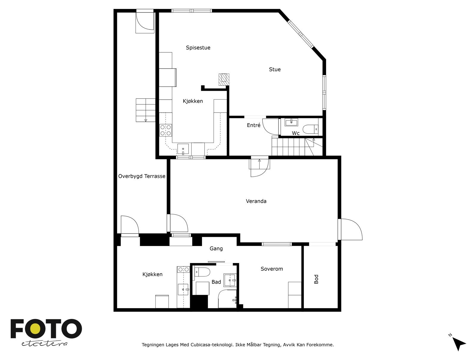 Plantegning 1. etasje Galleribilde