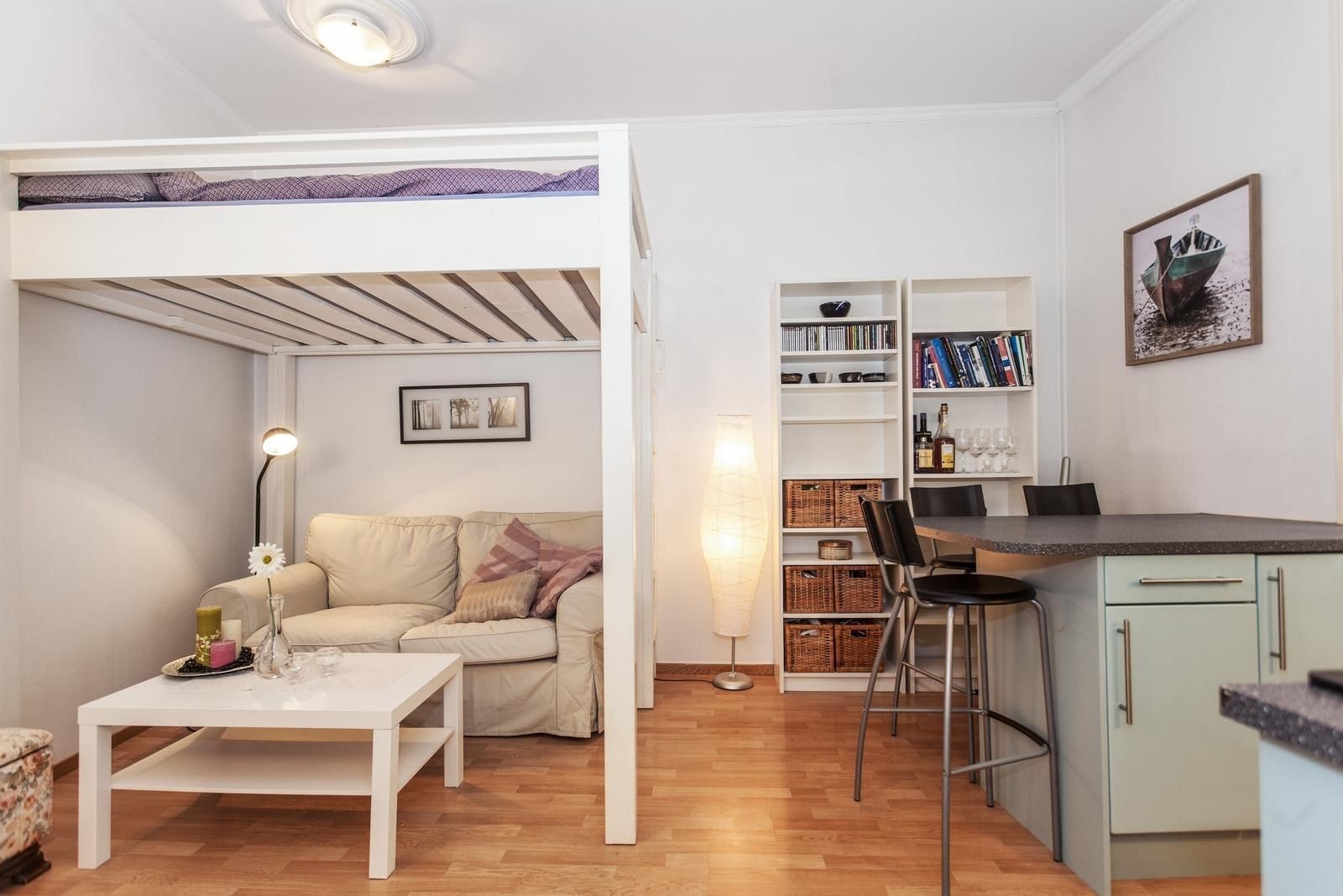 Oppholdsrom med sovehems Galleribilde