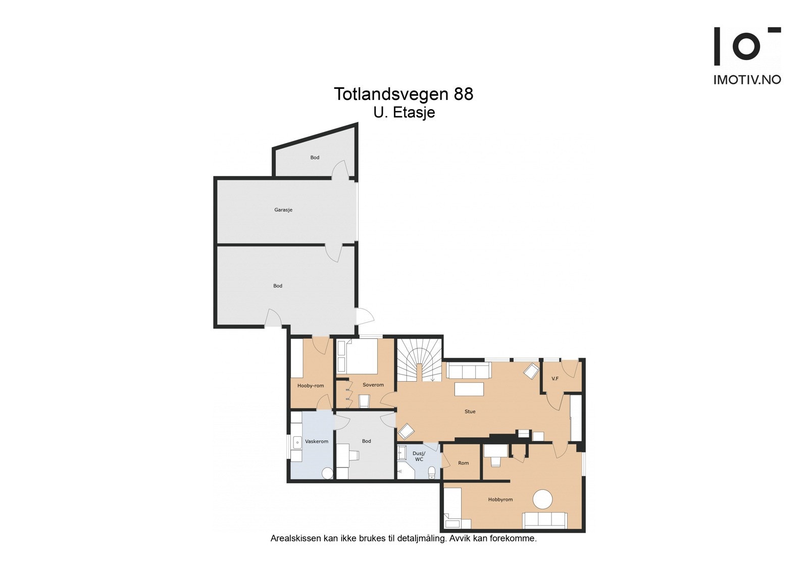 Plantegning underetasje. Galleribilde